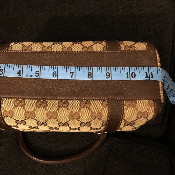 100% AUTHENTIC GUCCI ABBEY GG CANVAS BOSTON BAG - Picture 12 of 16